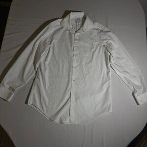 Calvin Klein Men's Sz 15 32/33M White Button Down Dress Shirt Slim Fit